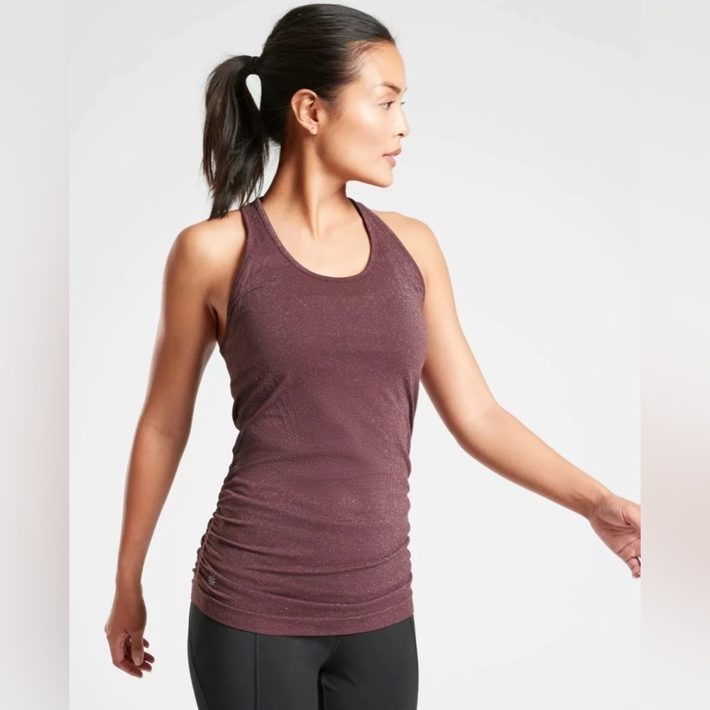 Athleta Speedlight Glow Tank Top Antique Burgundy SIZE XSmall Workout